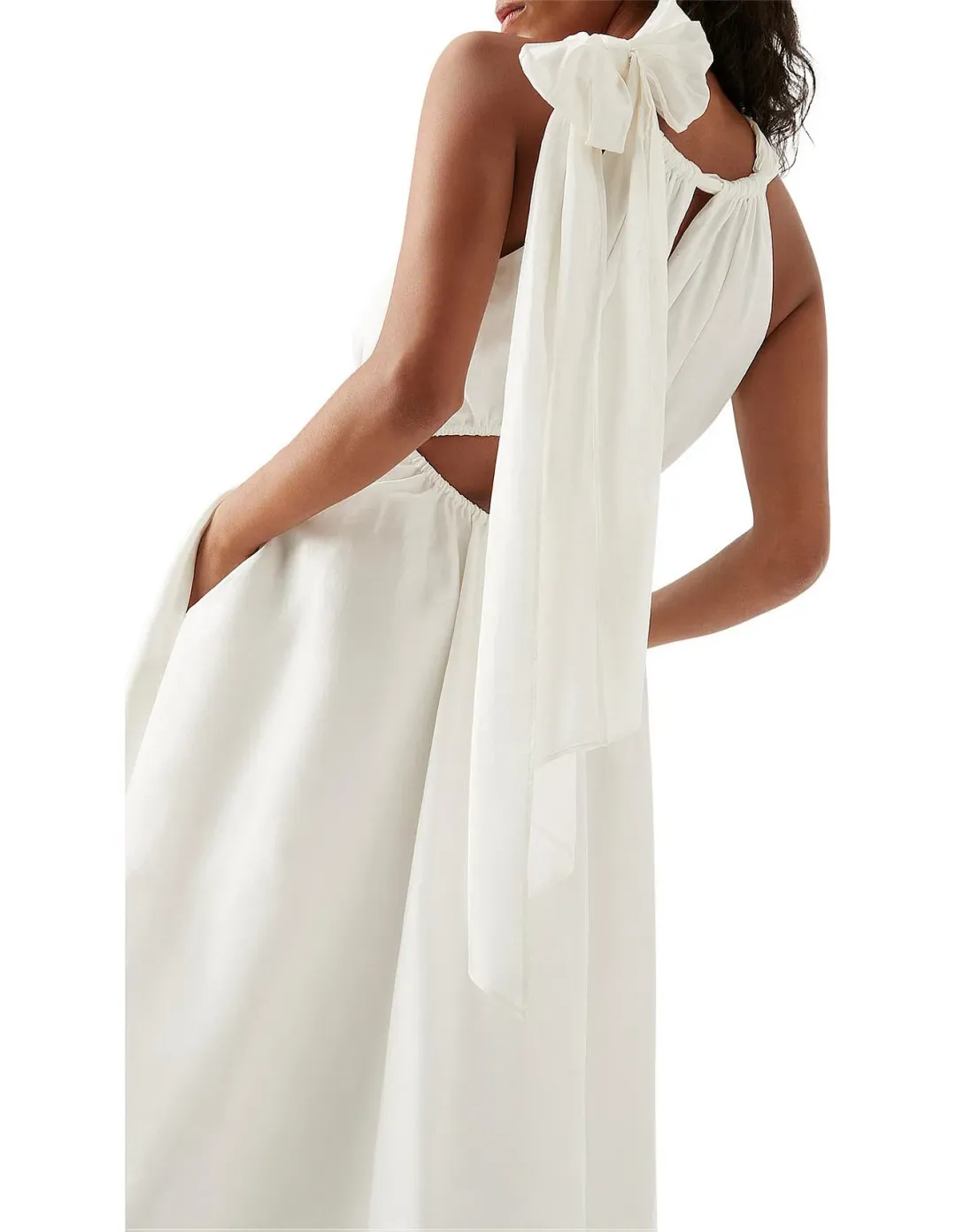 AJE Henriette tie strap midi dress size 8 for rent on The Volte - main image