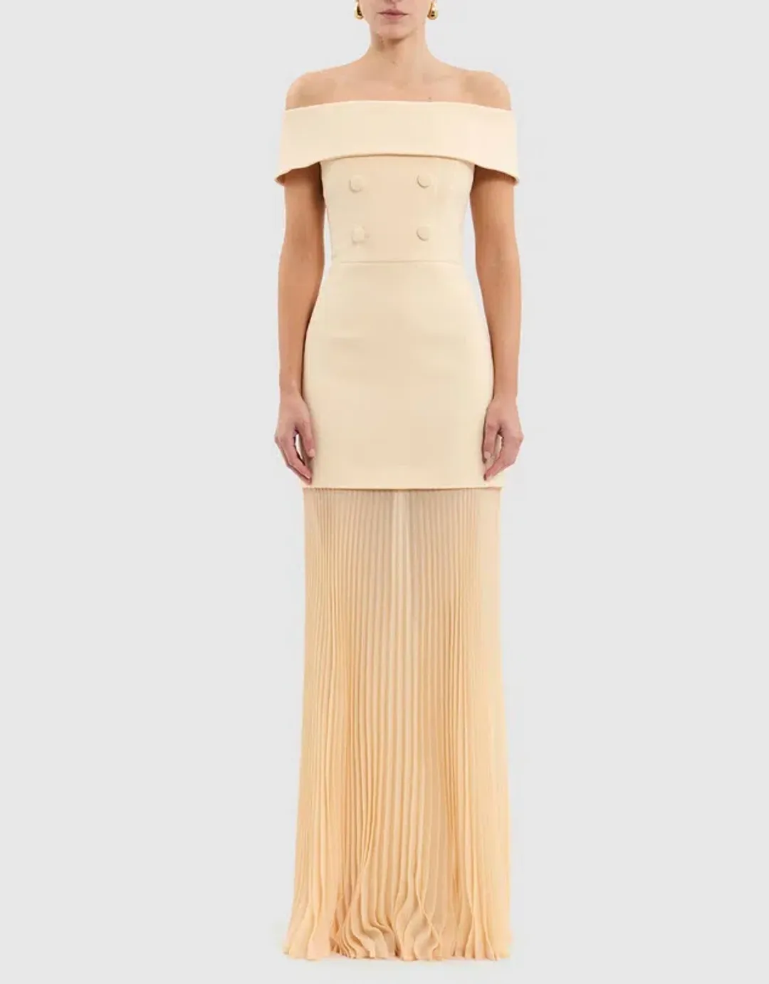 Rebecca Vallance ROWAN MAXI DRESS Yellow size 8 for rent on The Volte - main image