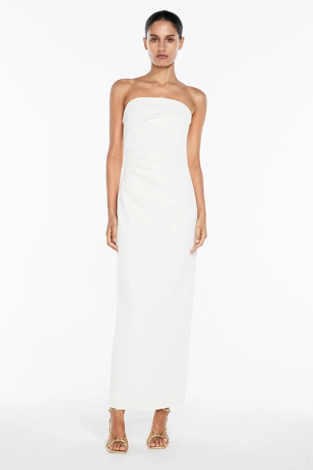 Manning Cartell Fast Forward Strapless Midi Dress in White Size AU8 for rent on The Volte - main image