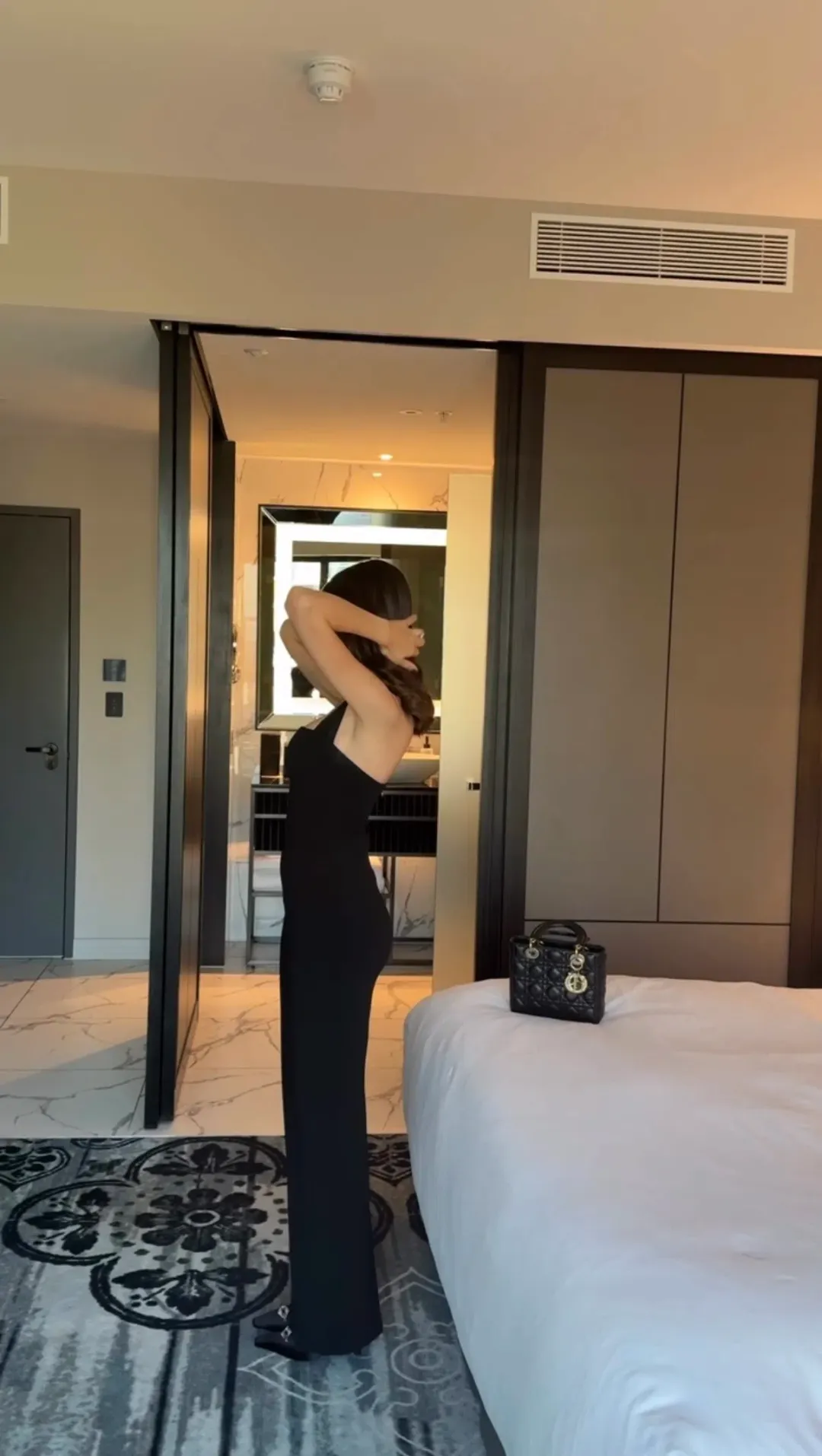 Nookie Strapless Black Maxi Dress Size AU6 for rent on The Volte - main image