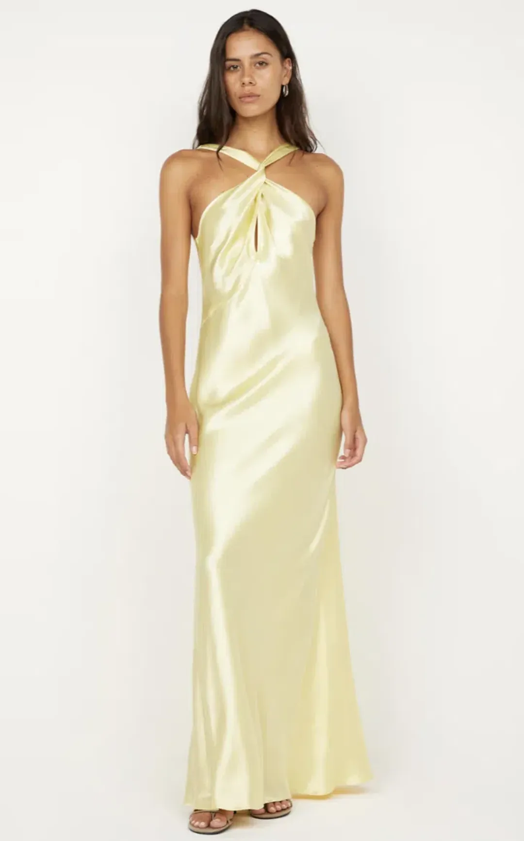Bec & Bridge Ice Yellow Elisia Twist Maxi Dress - 10 for rent on The Volte - main image