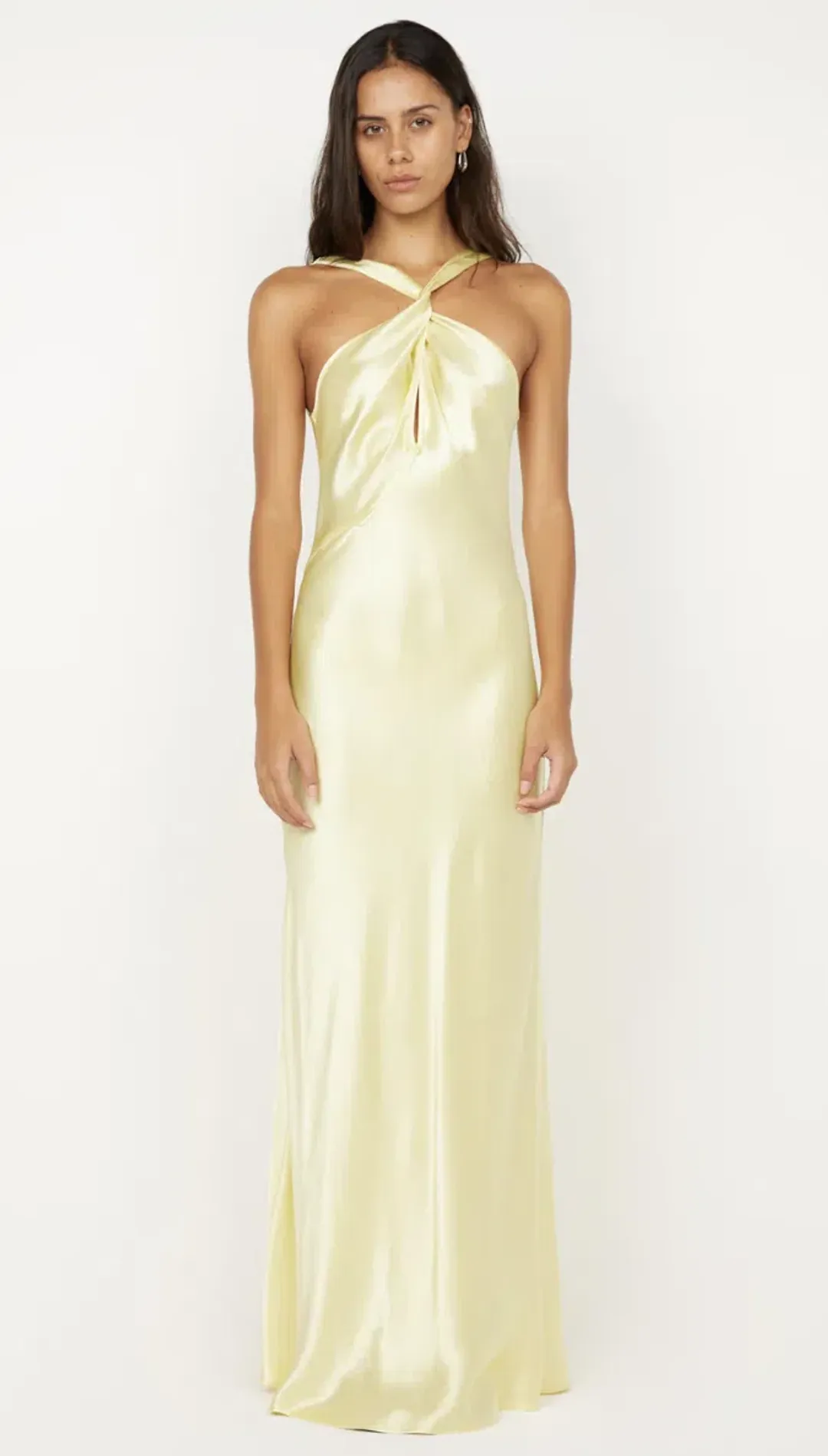 Bec & Bridge Ice Yellow Elisia Twist Maxi Dress - 10 for rent on The Volte - main image