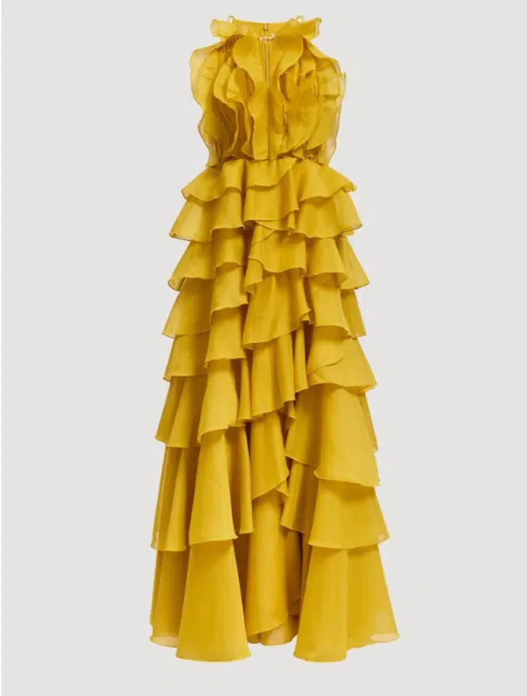 Aje Cleo Maxi Gown in Chartreuse Yellow Size 16 for rent on The Volte - main image