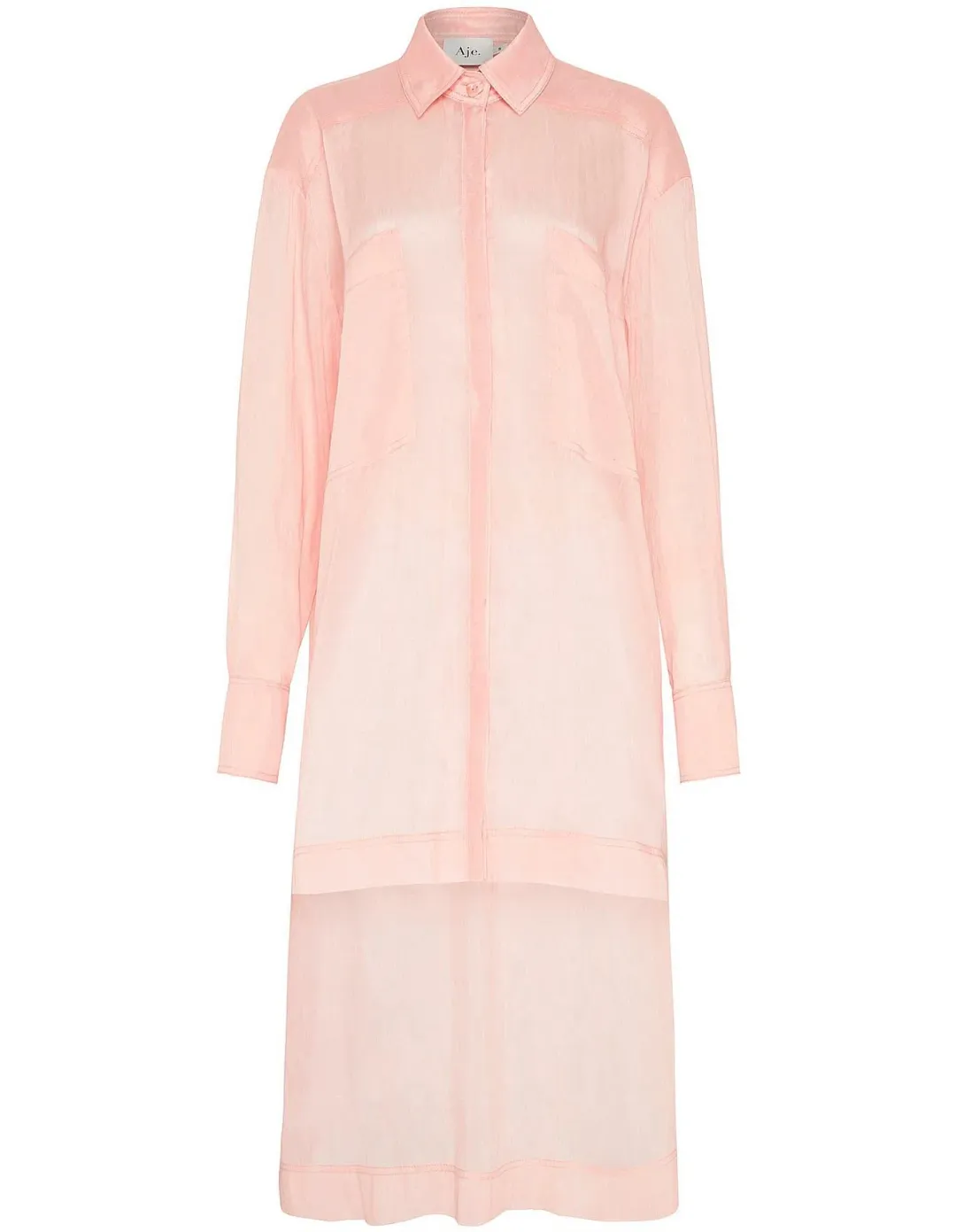 Semblance Apricot Long Sleeve Collared Shirt for rent on The Volte - main image