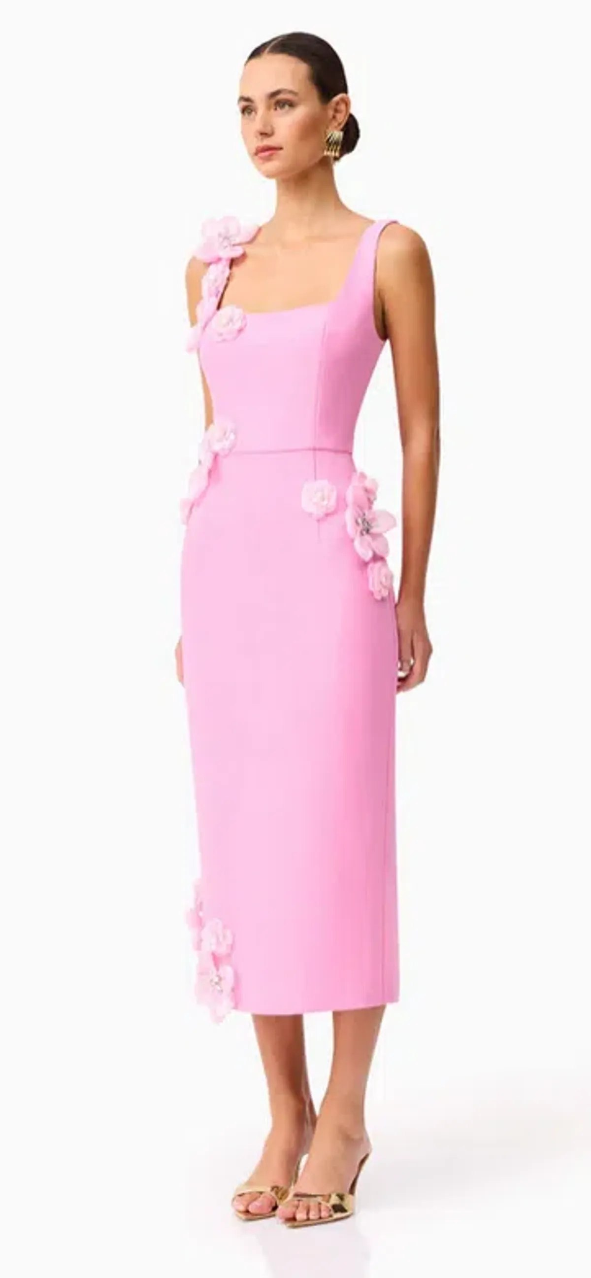 Elliatt Chantelle 3D Midi Dress in Pink size S (AU8) - Image 3