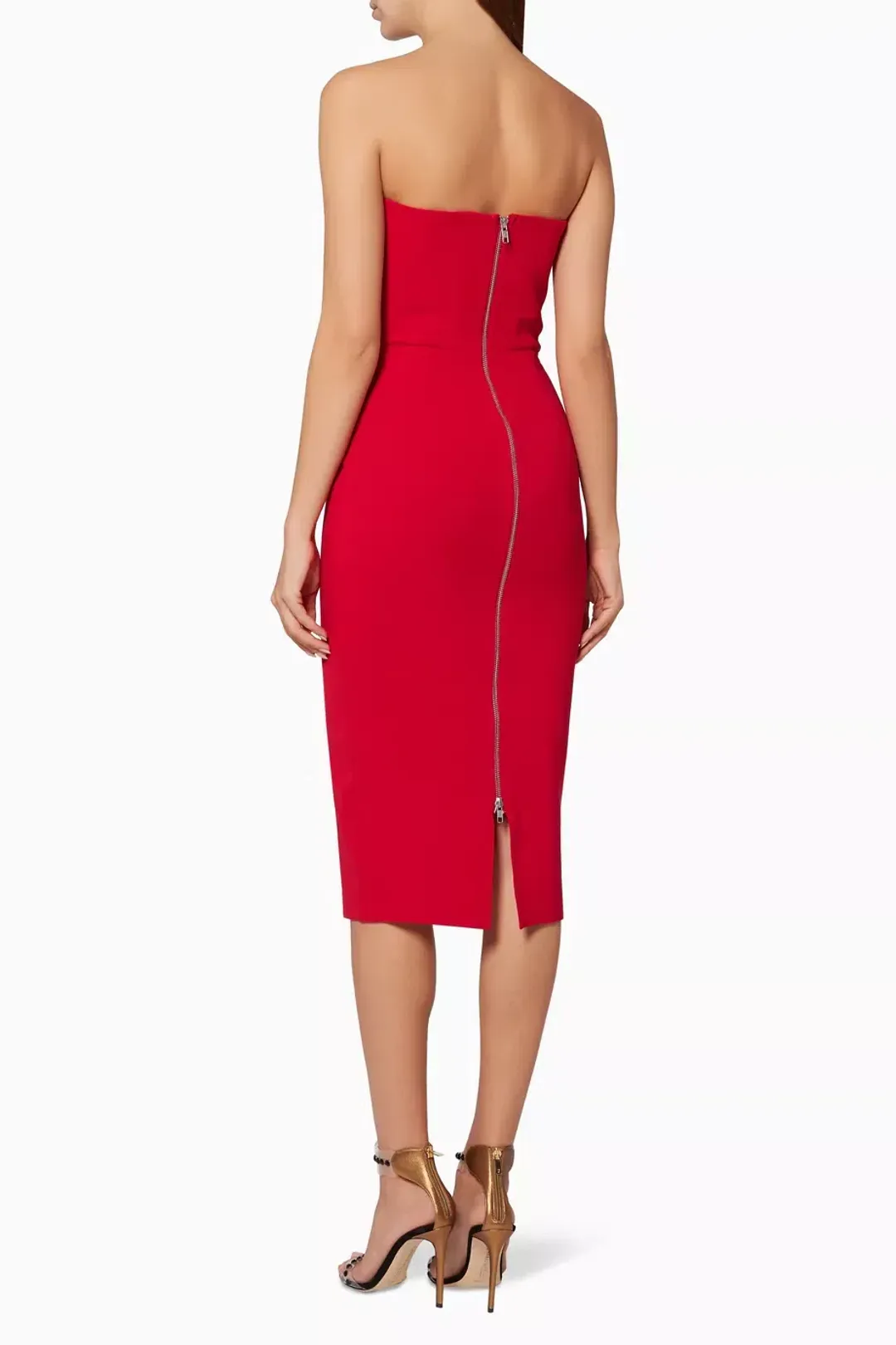 Alex Perry Myra Strapless Column Dress Red Size 8 for rent on The Volte - main image