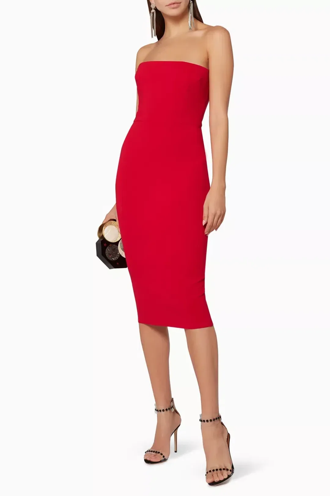Alex Perry Myra Strapless Column Dress Red Size 8 for rent on The Volte - main image