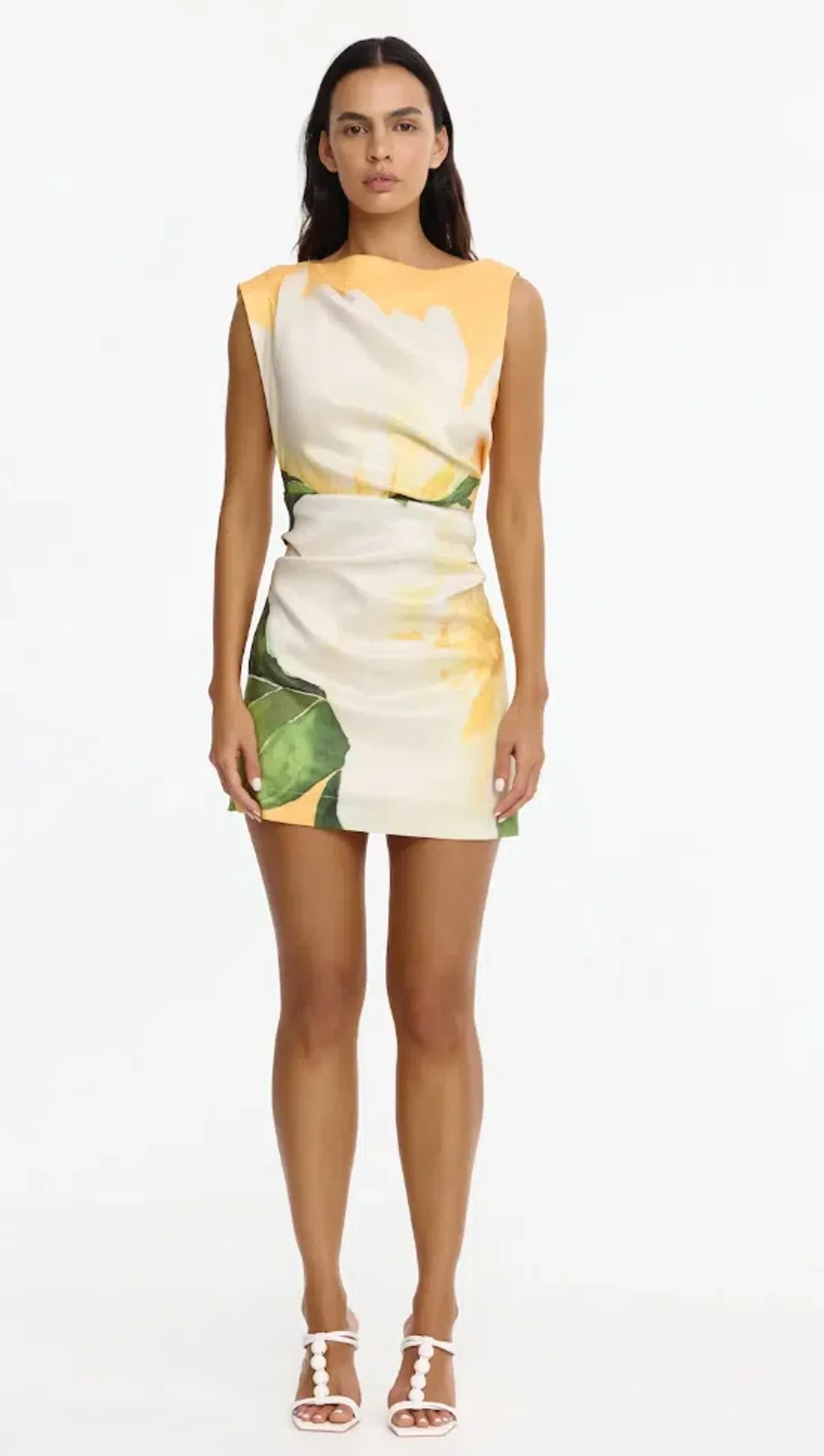 Acler Inkford Yellow Floral Mini Dress - Image 1