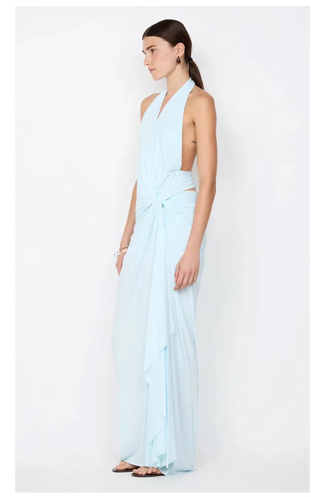 Bec and Bridge Clementine Twist Maxi Dress in Arctic Blue Size 8 / AU for rent on The Volte - main image