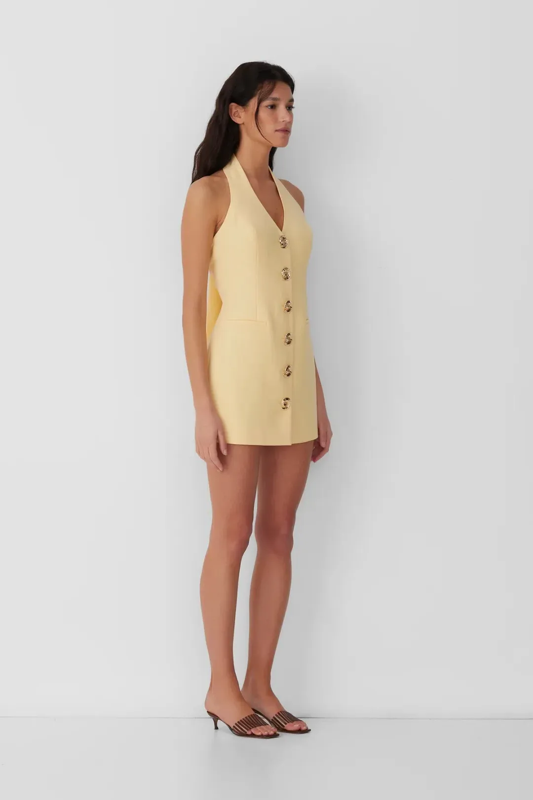 The Wolf Gang Irida Vest Dress / Butter / Size 14 for rent on The Volte - main image