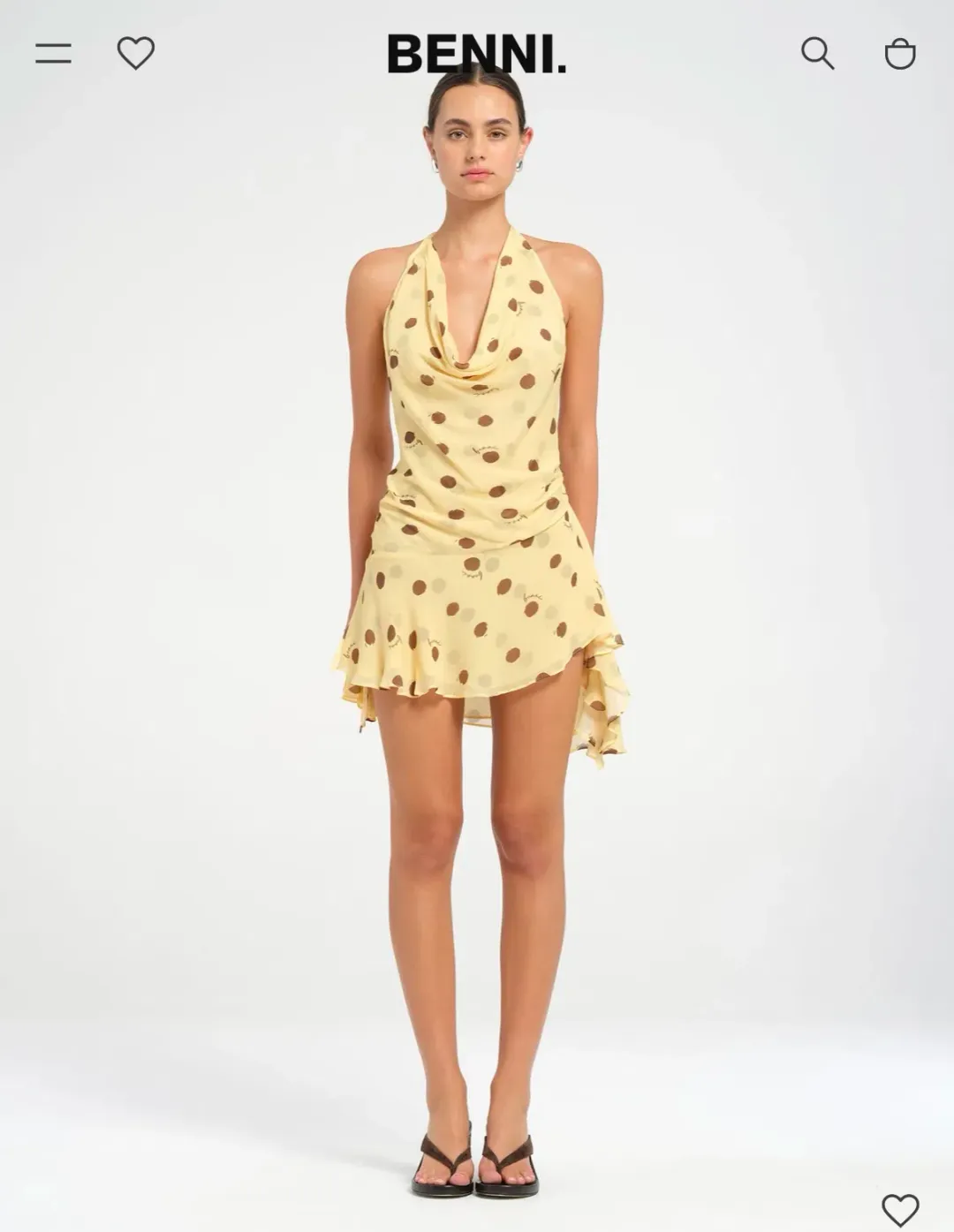 BENNI HARLOW HALTER MINI DRESS for rent on The Volte - main image
