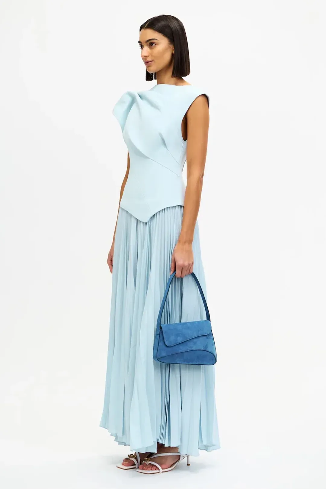 Acler Cornmore Midi Dress in Blue Size 6 for rent on The Volte - main image