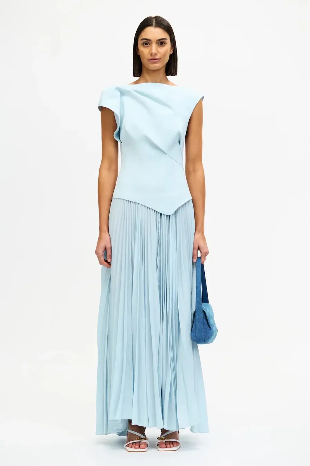 Acler Cornmore Midi Dress in Blue Size 6 for rent on The Volte - main image