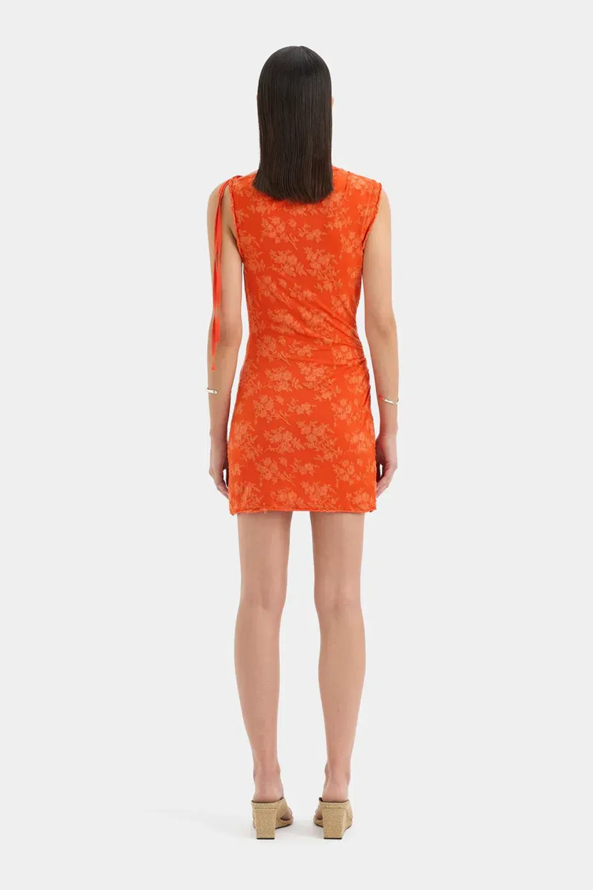 Sir the label Blanca mini dress Palmera tangerine size 3/12 - Image 4