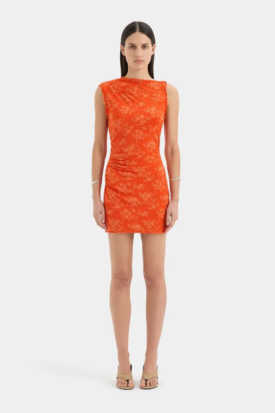 Sir the label Blanca mini dress Palmera tangerine size 3/12 for rent on The Volte - main image