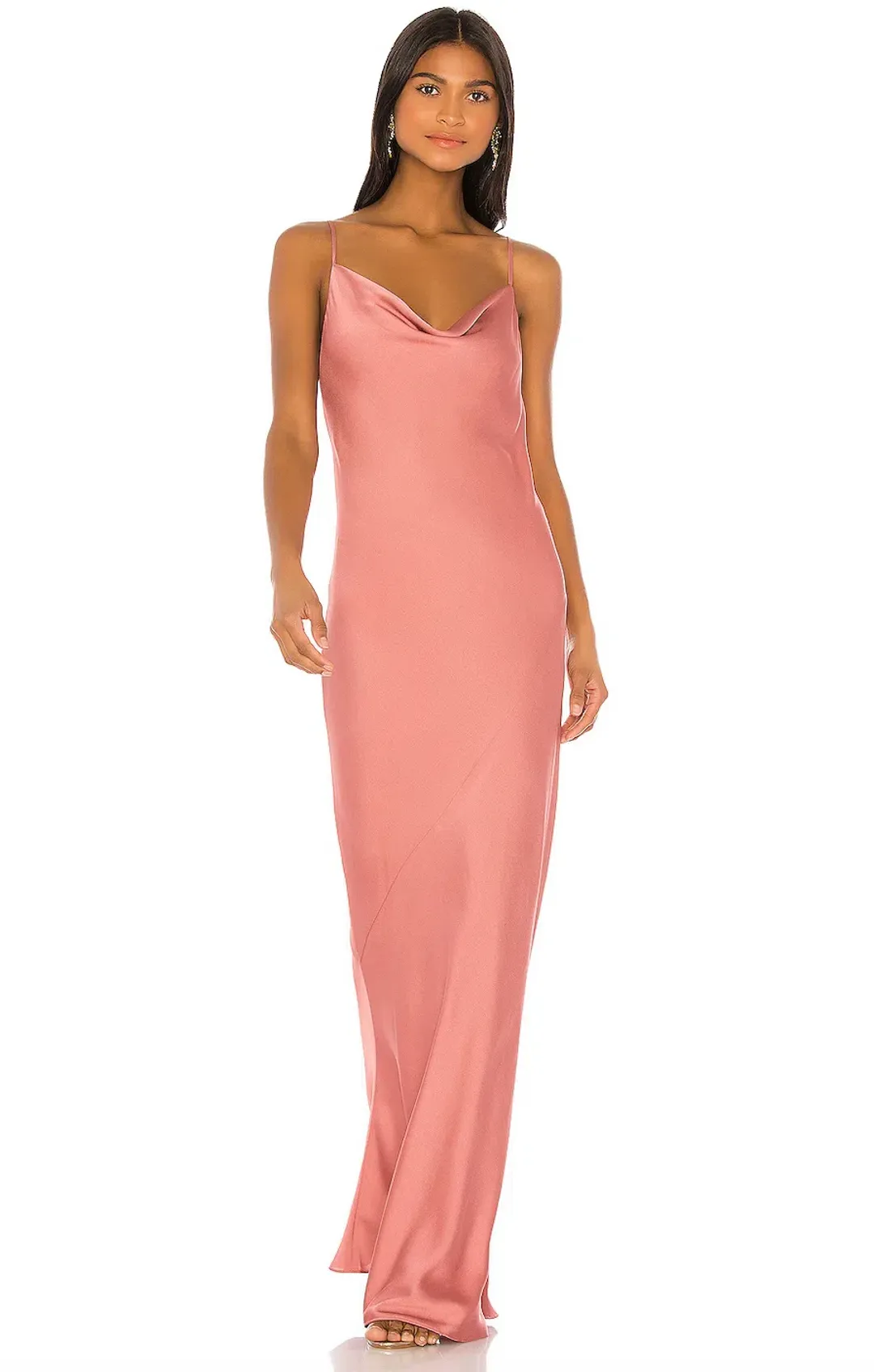 Shona Joy Luxe Bias Cowl Slip Dress in Rosé Size 12 for rent on The Volte - main image