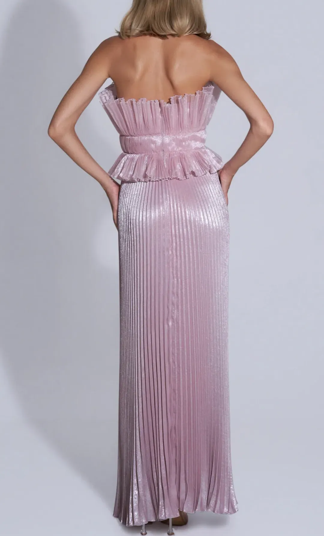 Lideé Masquerade Gown in Dusty Shimmer - Size 8 for rent on The Volte - main image