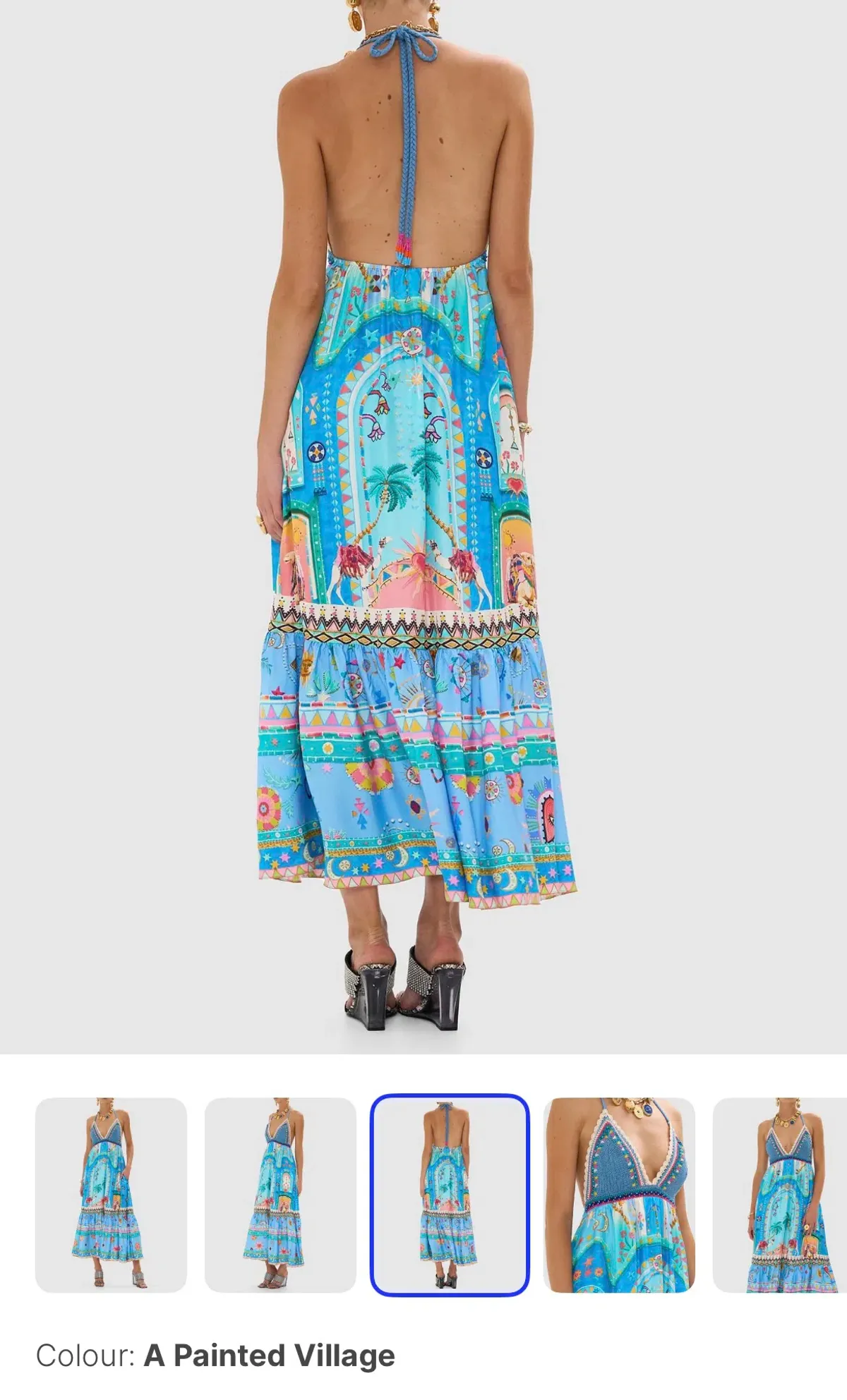 Camilla long dress with crochet bra, size S - Image 3