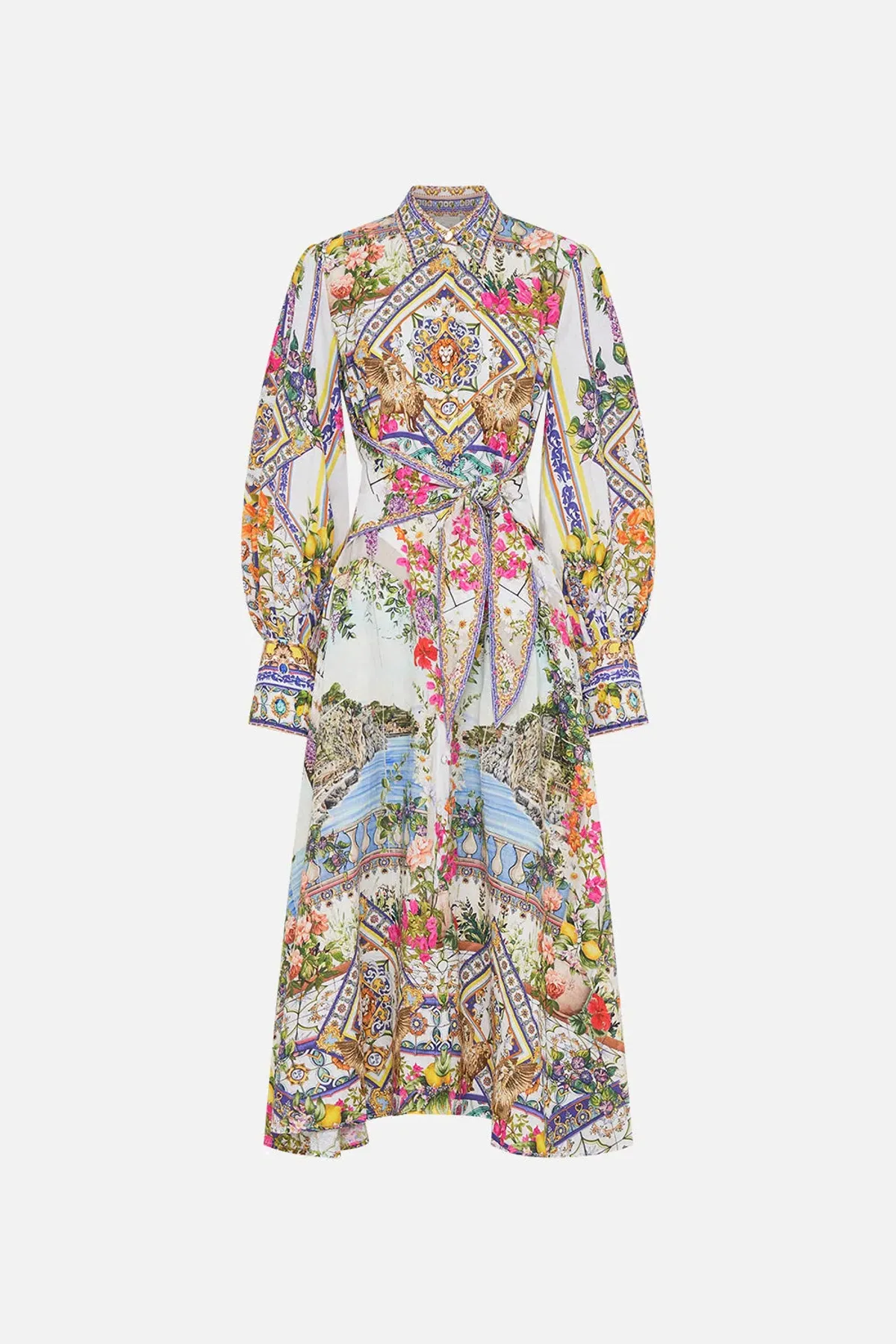 Waist tie shirt dress Almalfi Amores - Image 2