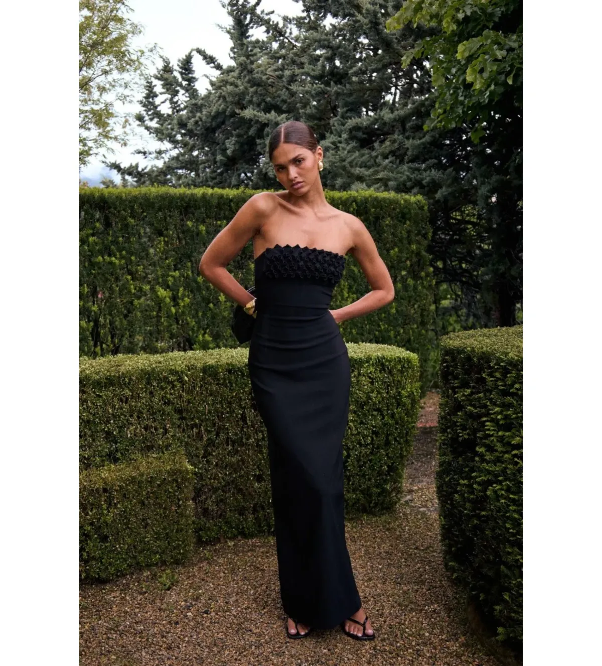 Ance Gria Margo Maxi Dress Black Size L AU 12 - Image 4