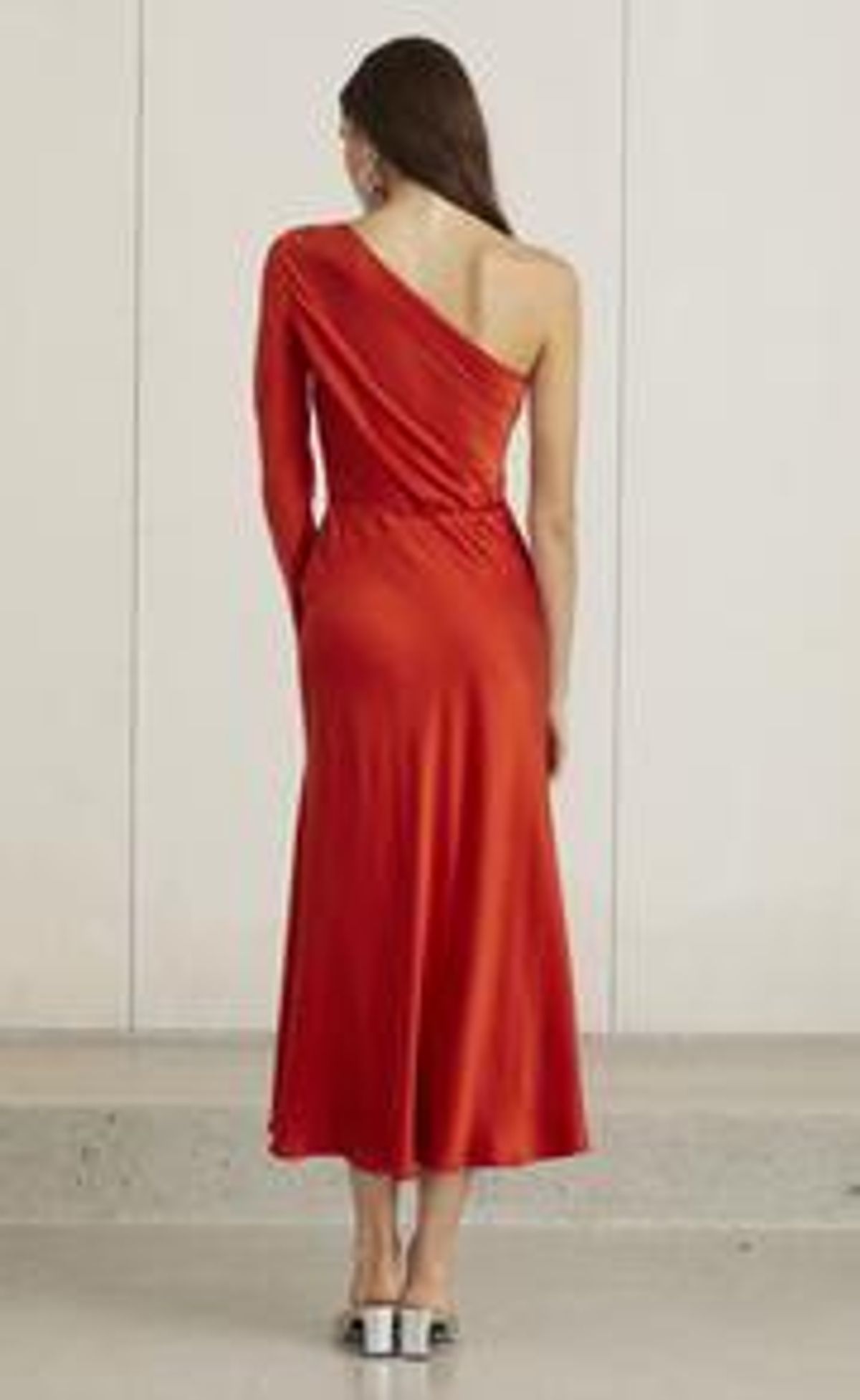 Bec & Bridge Classic One Shoulder 'Fire Red' Dress Size 6 - Image 2