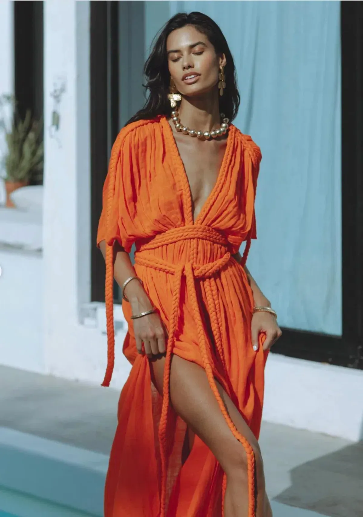 Ophellia Maxi Dress Orange - Image 2