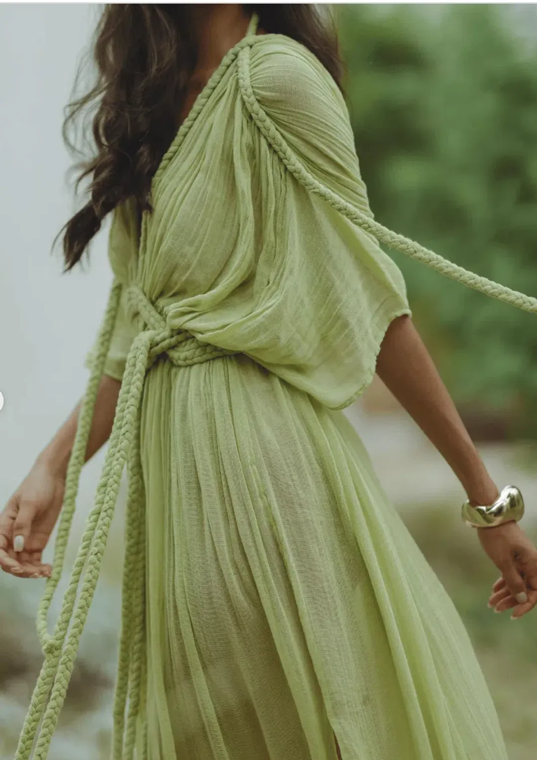 Ophellia Maxi Dress Sage for rent on The Volte - main image