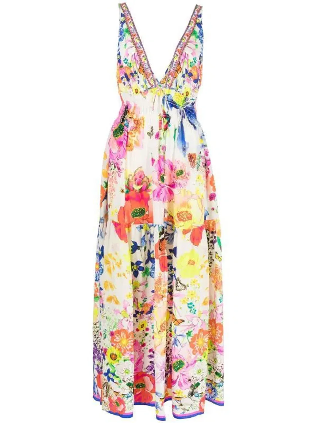 Fairy Gang Silk Shirred Waist Dress Long for rent on The Volte - main image