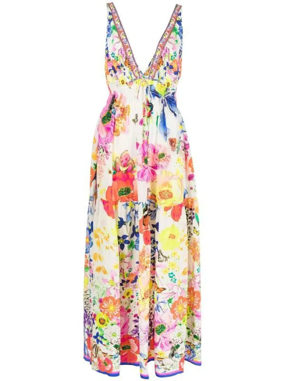 Fairy Gang Silk Shirred Waist Dress Long - Image 5