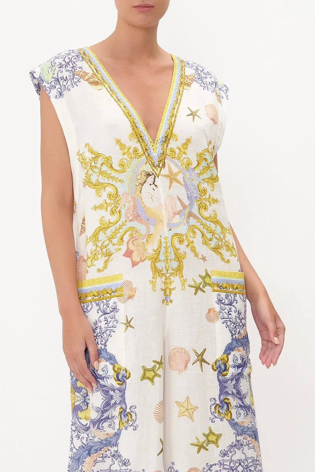 V Neck Jumpsuit Star Of The Sea for rent on The Volte - main image