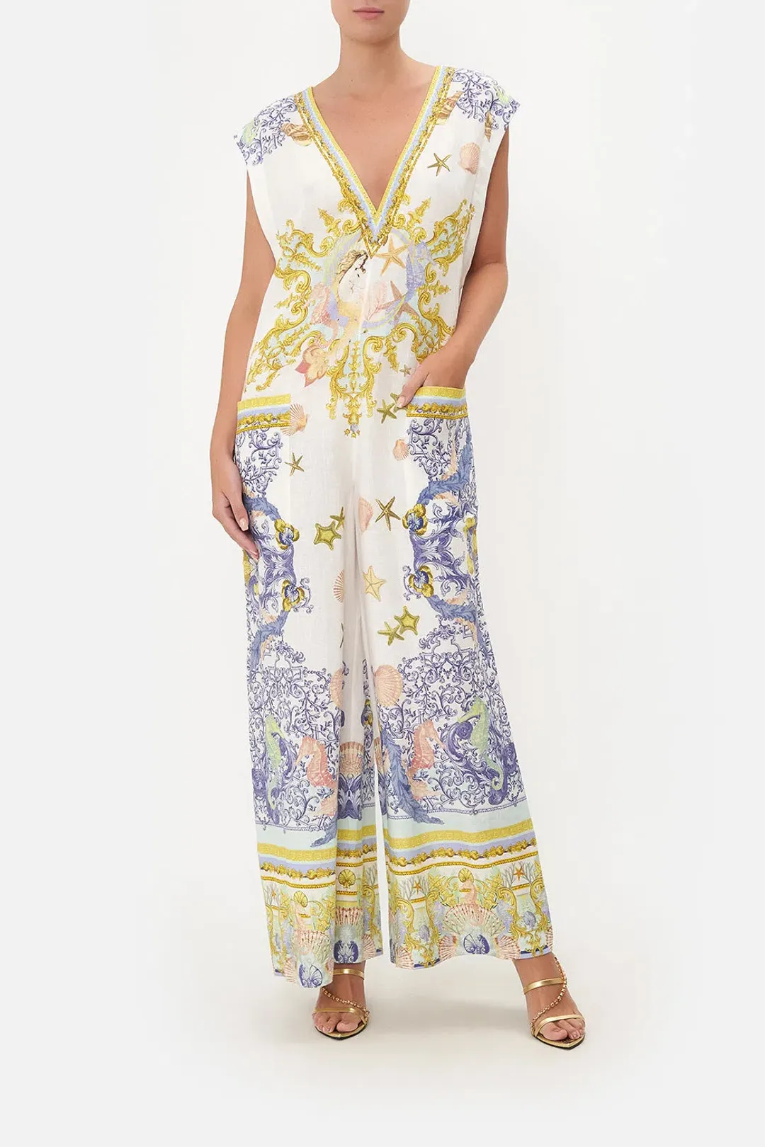 V Neck Jumpsuit Star Of The Sea for rent on The Volte - main image