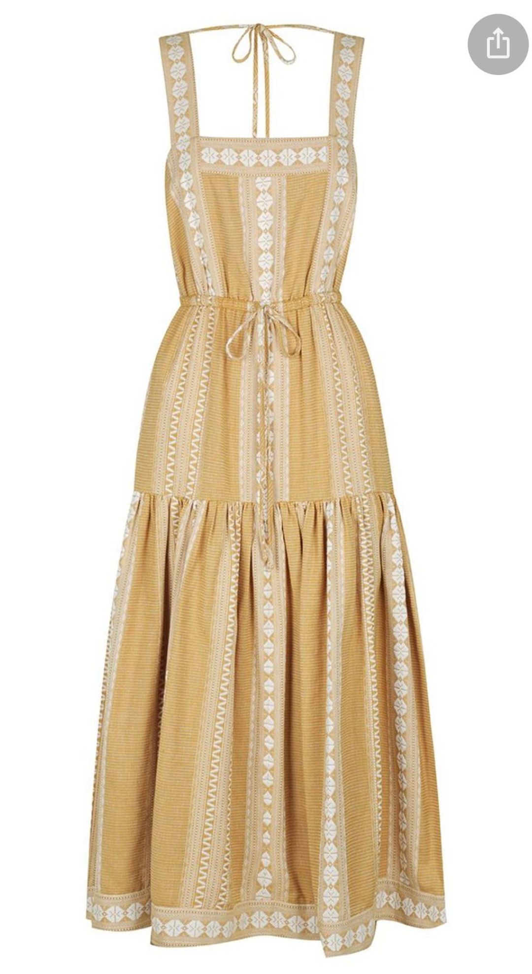 Shona Joy Leela square neck midi dress Size 8 for rent on The Volte - main image