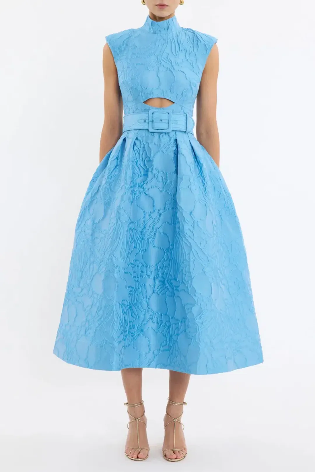 Rebecca Vallance Aegir Midi Dress; size 8  for rent on The Volte - main image