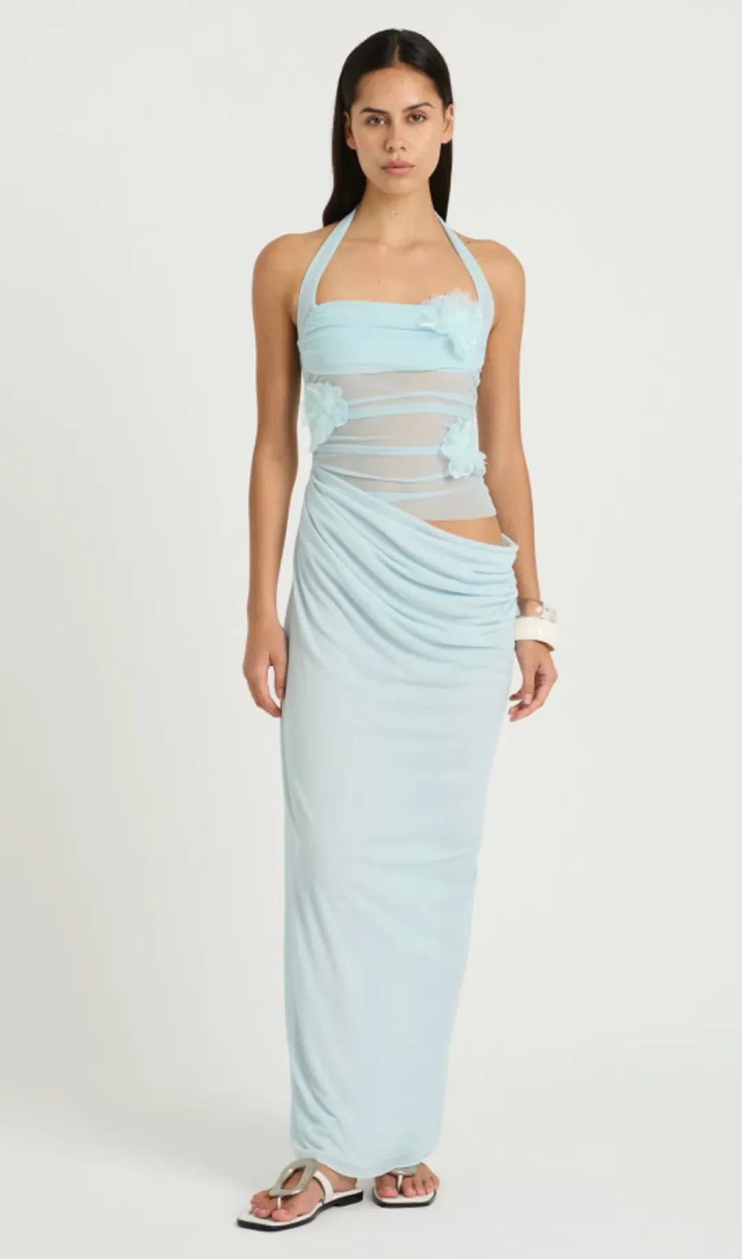 Benni Florence Maxi Dress in Fresh Mint Blue AU 6 for rent on The Volte - main image
