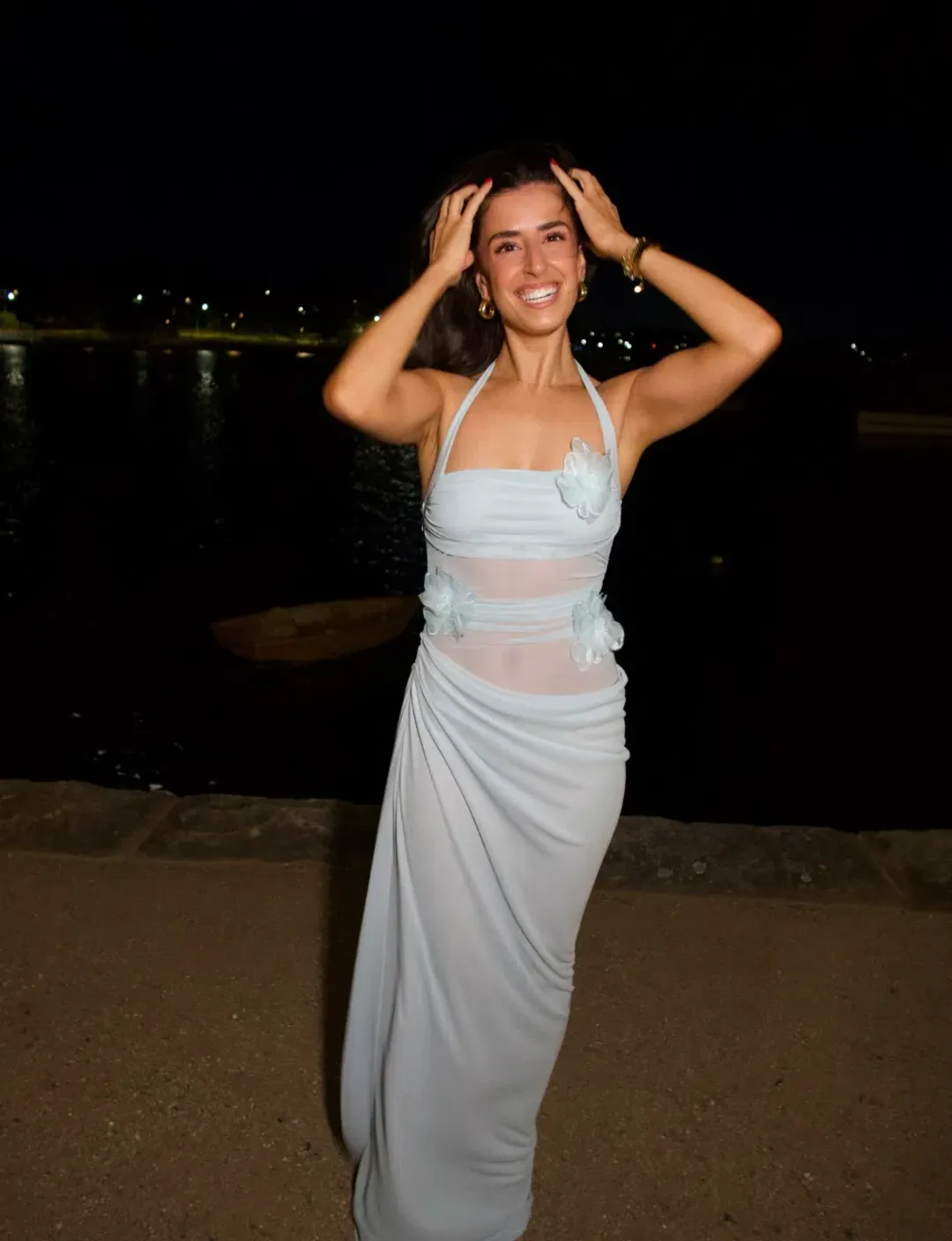 Benni Florence Maxi Dress in Fresh Mint Blue AU 6 for rent on The Volte - main image