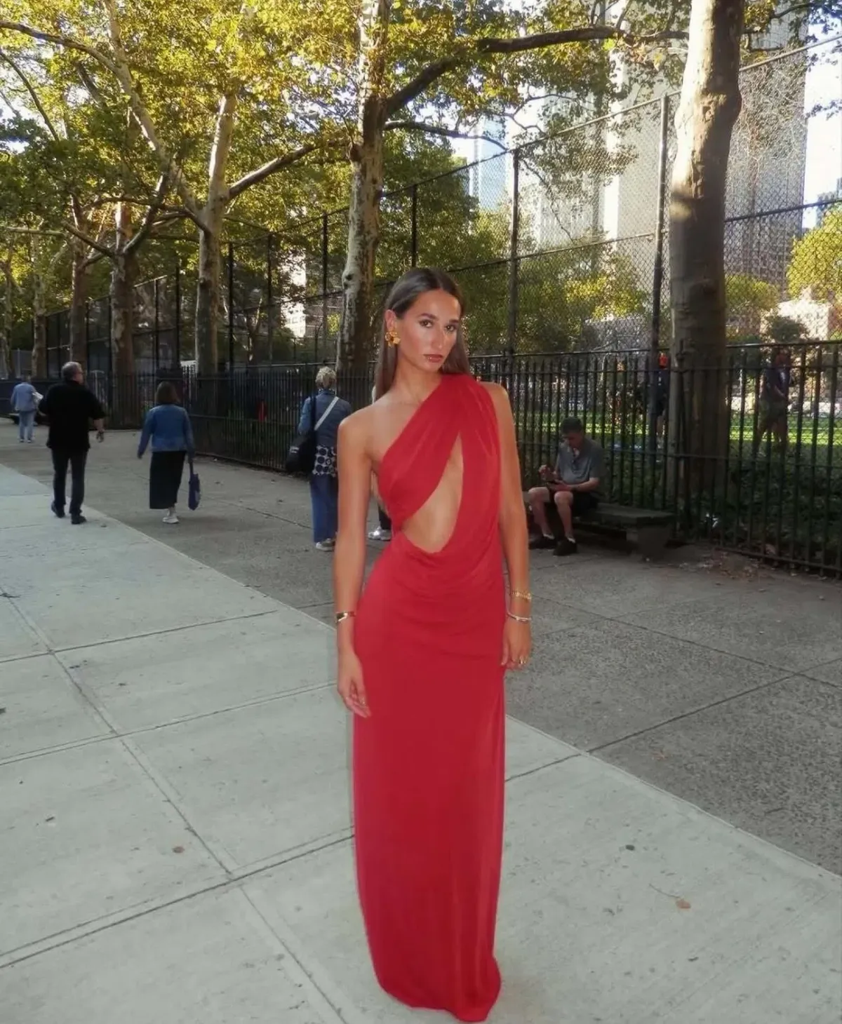 Misha The Solstice Cupro Dress size M / 10 Cherry Red - Image 1