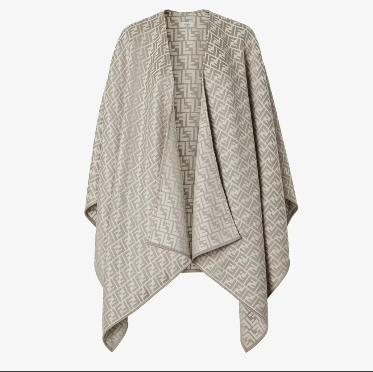 Poncho Grey Wool and Silk - Image 1