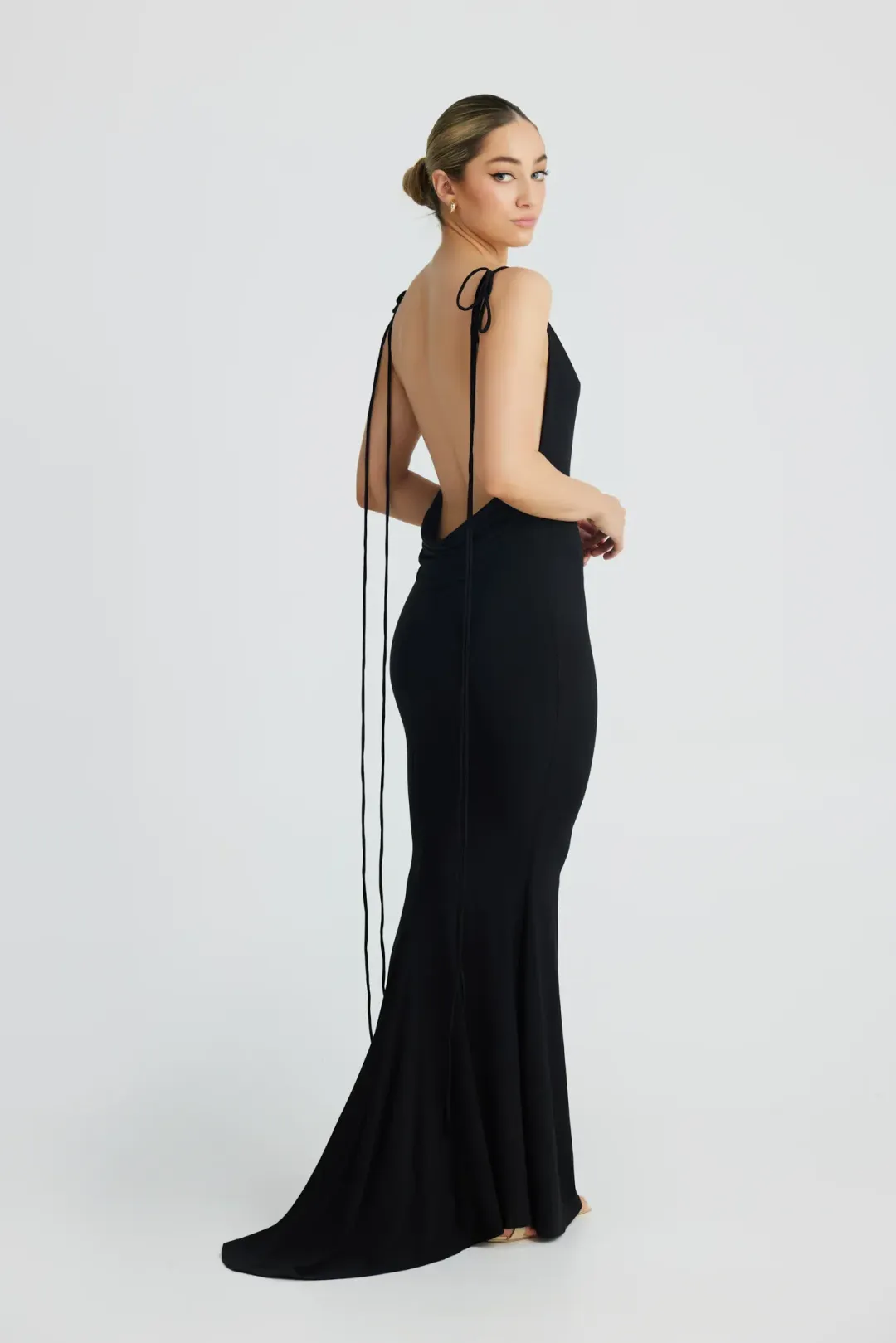Christina Black Mermaid Gown for rent on The Volte - main image