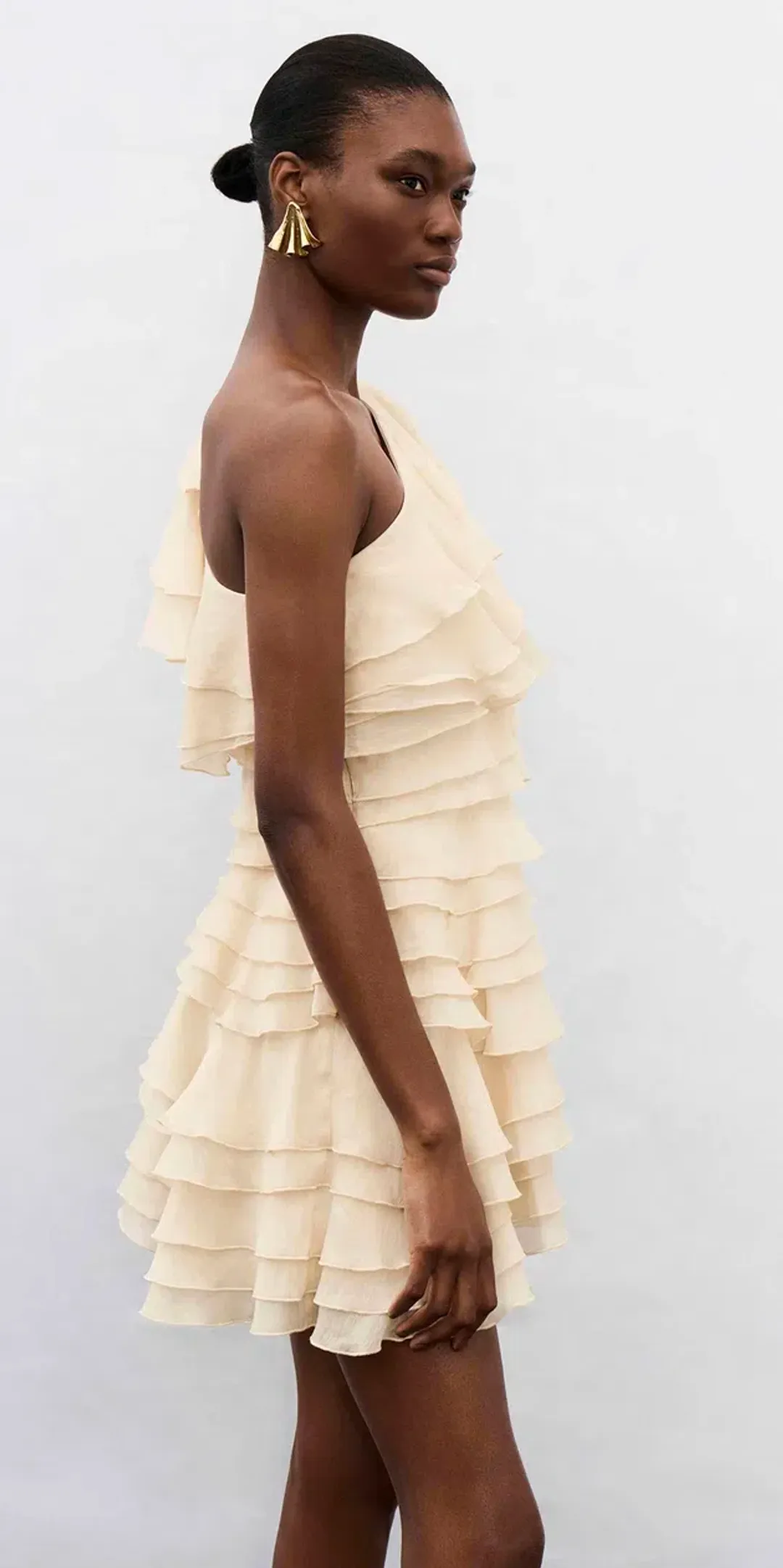 Aje Rosaline Mini Dress Coconut Cream Size 4 for rent on The Volte - main image