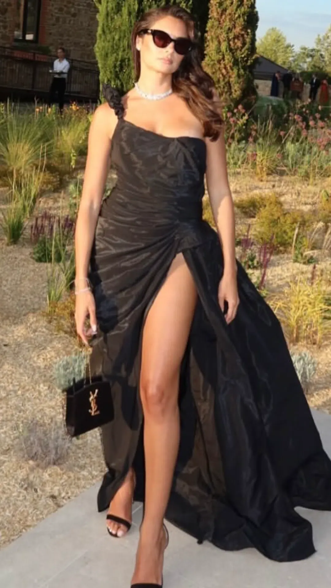 Dana Foley NYC Principessa Gown - Black Taffeta for rent on The Volte - main image