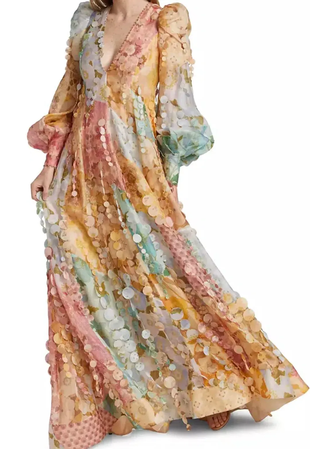 Zimmermann Tempo Patch Rainbow Gown size 6  for rent on The Volte - main image