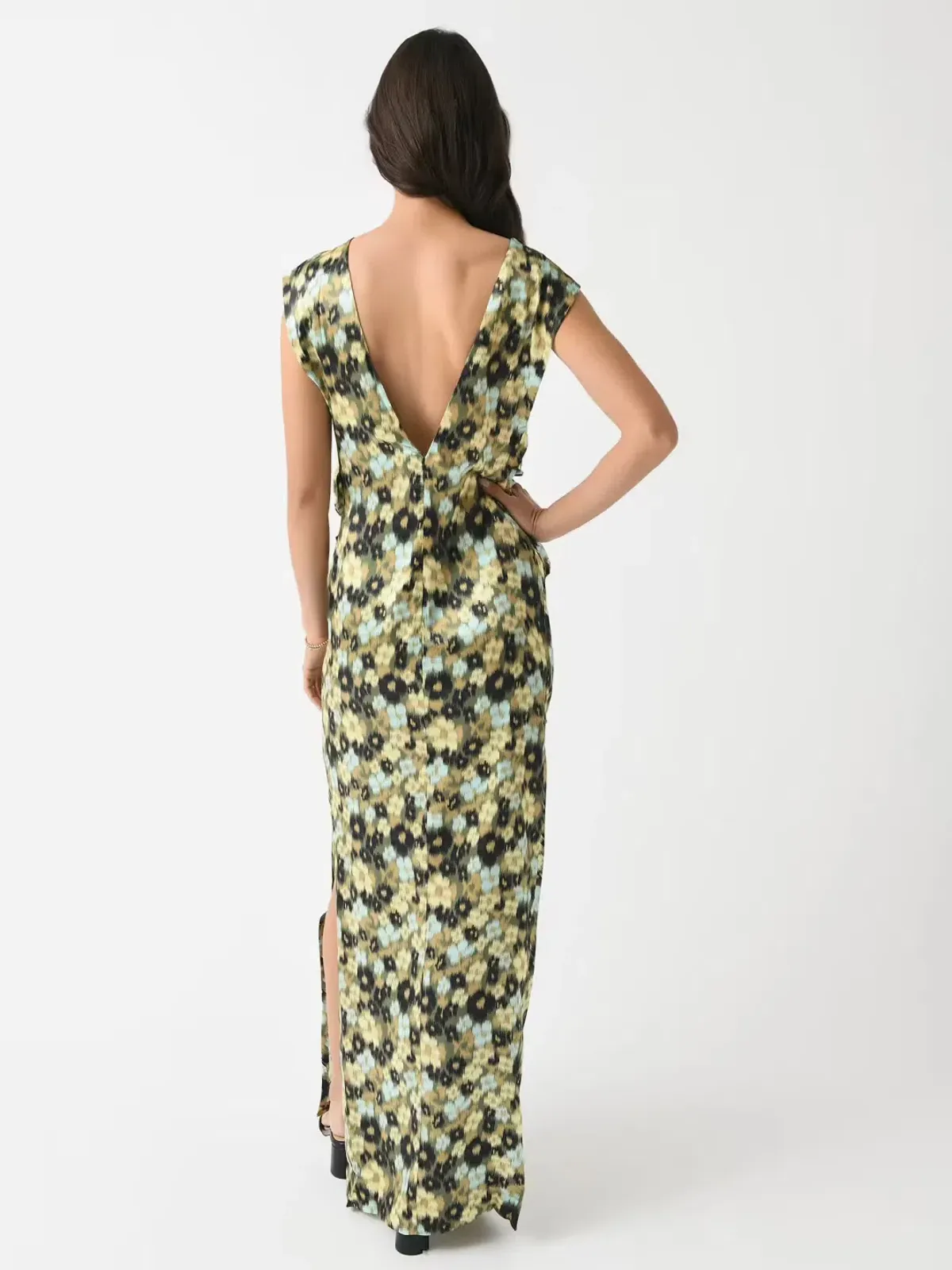 Lee Mathews Bella Silk Drape Maxi Dress - Image 2