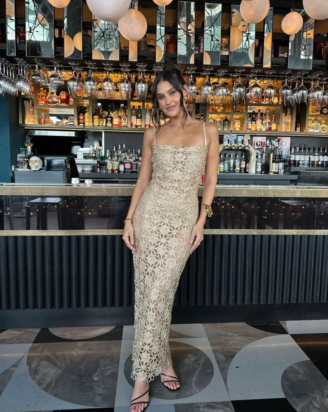 KENDRA DRESS | GOLD for rent on The Volte - main image