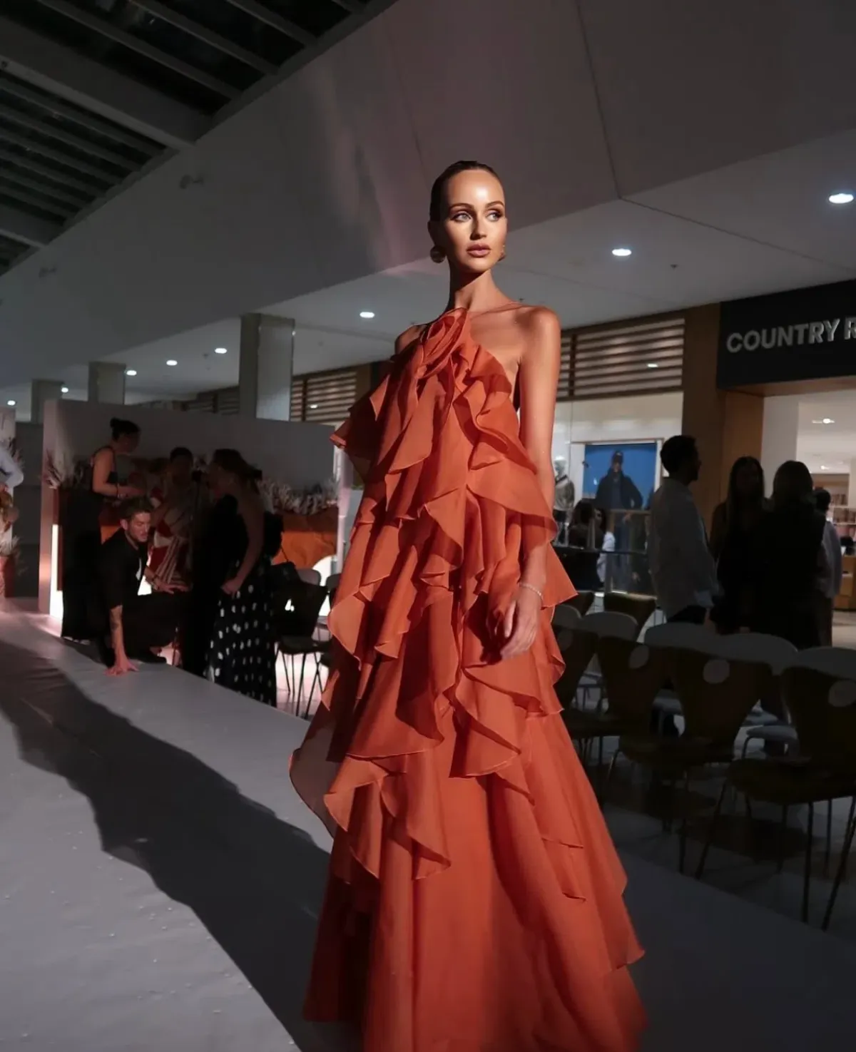 Aje / Pandorea Layered Maxi Dress / Coral Clay / Size 12 (Fits 12-16) - Image 5