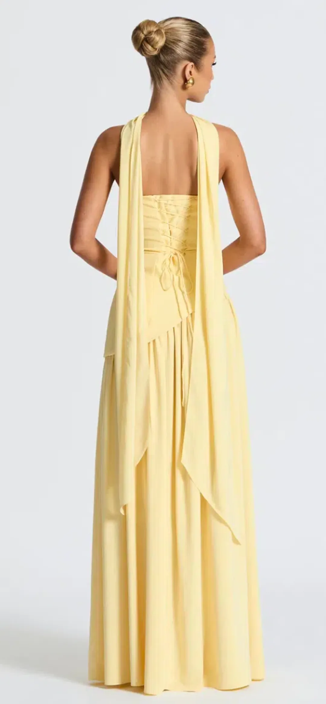 Maliyah Maxi Dress Lemon for rent on The Volte - main image