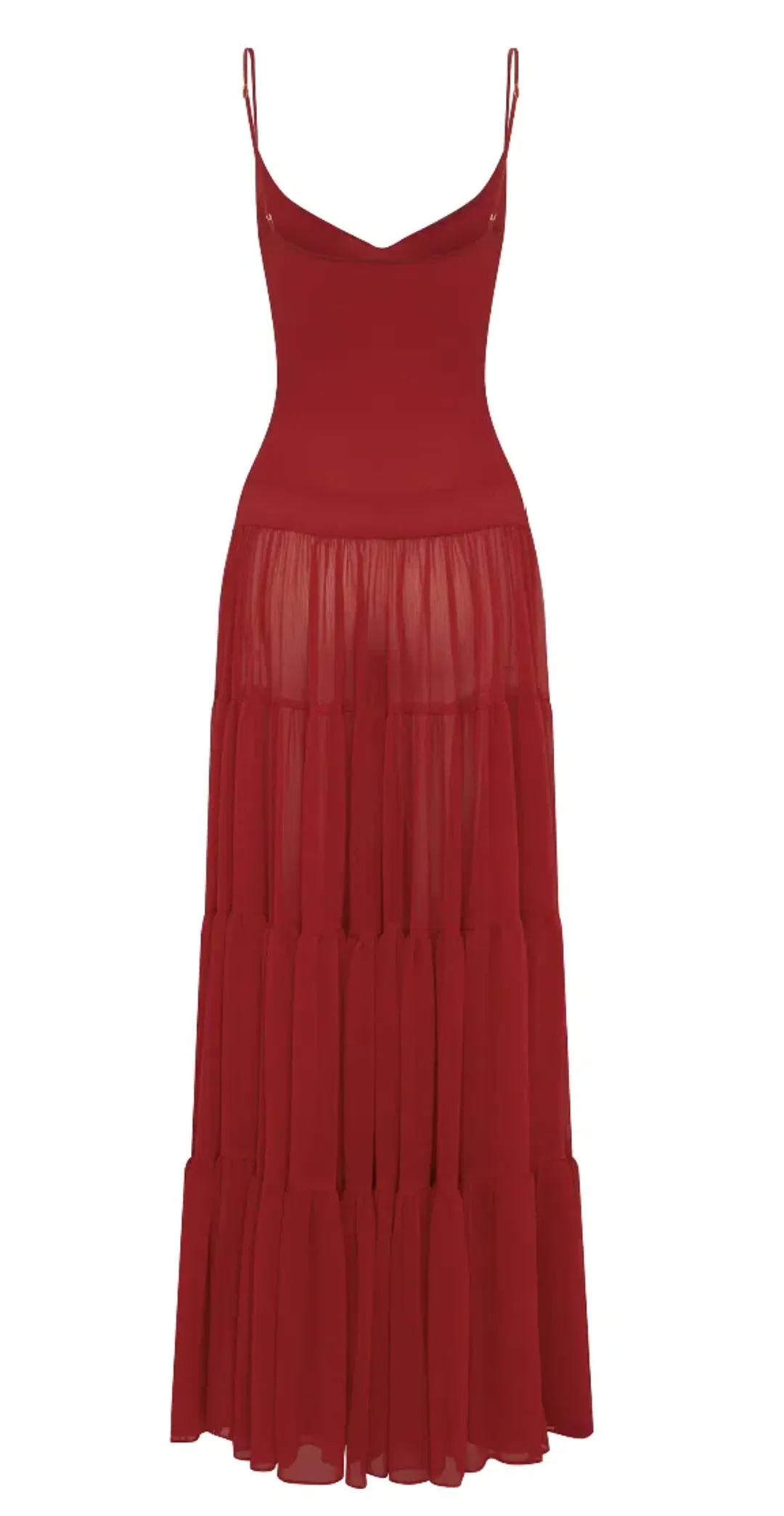 Arcina Ori Red Tiered Maxi Delphina Dress - 10 for rent on The Volte - main image