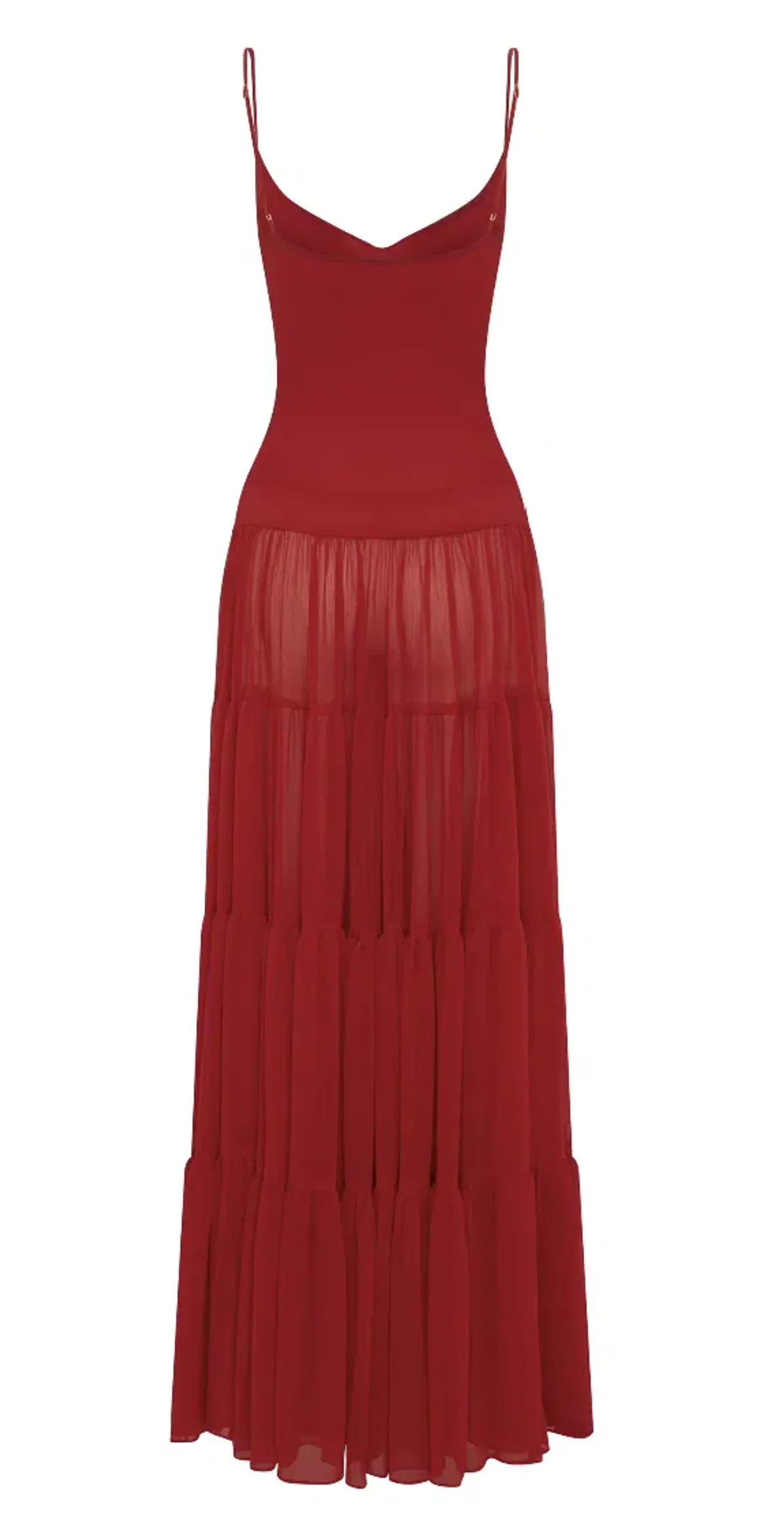 Arcina Ori Red Tiered Maxi Delphina Dress - 10 - Image 3