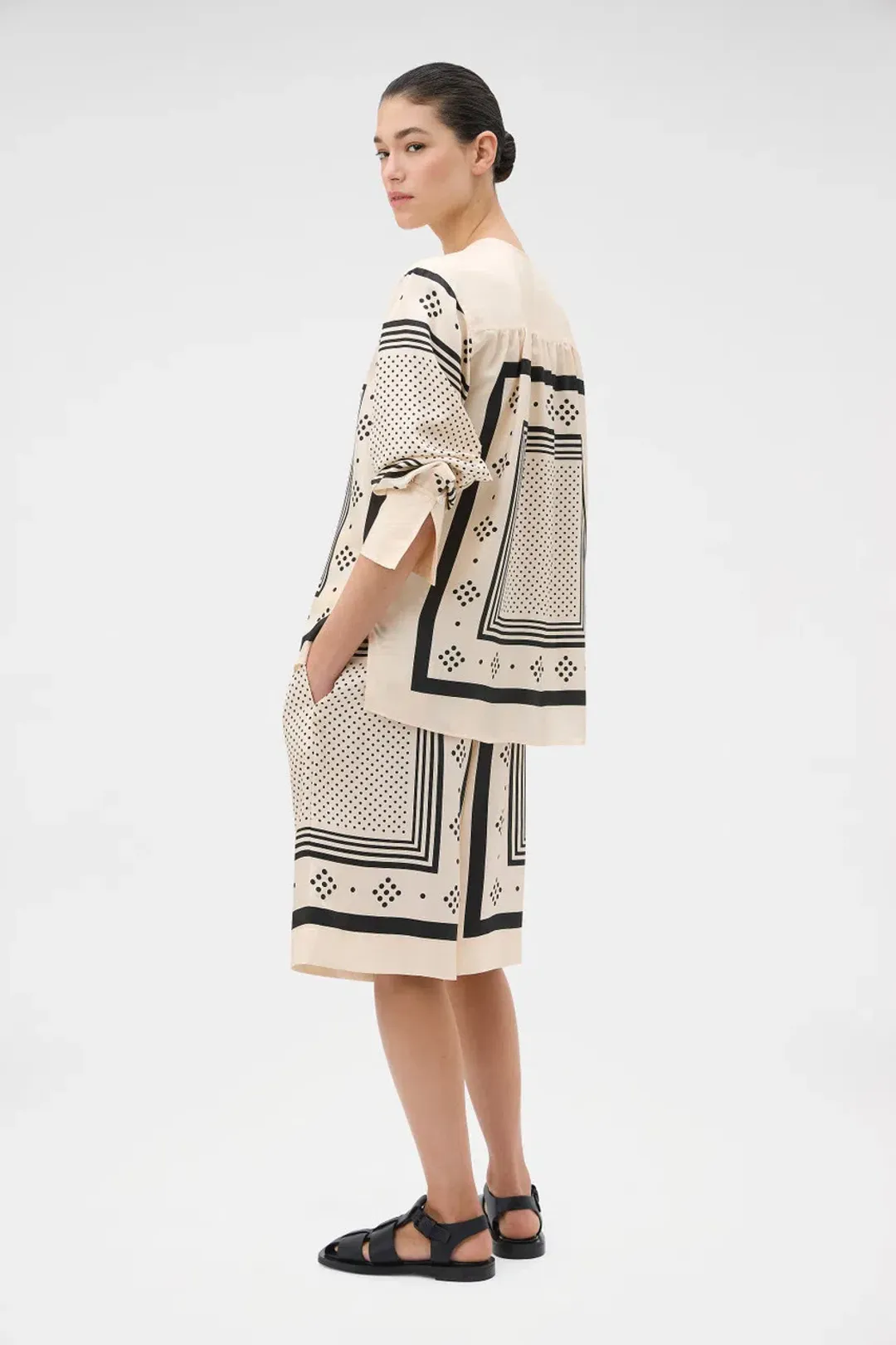 SPOT SCARF PRINT BLOUSE for rent on The Volte - main image