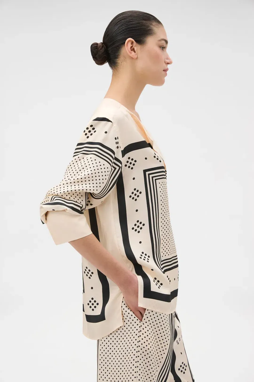 SPOT SCARF PRINT BLOUSE for rent on The Volte - main image