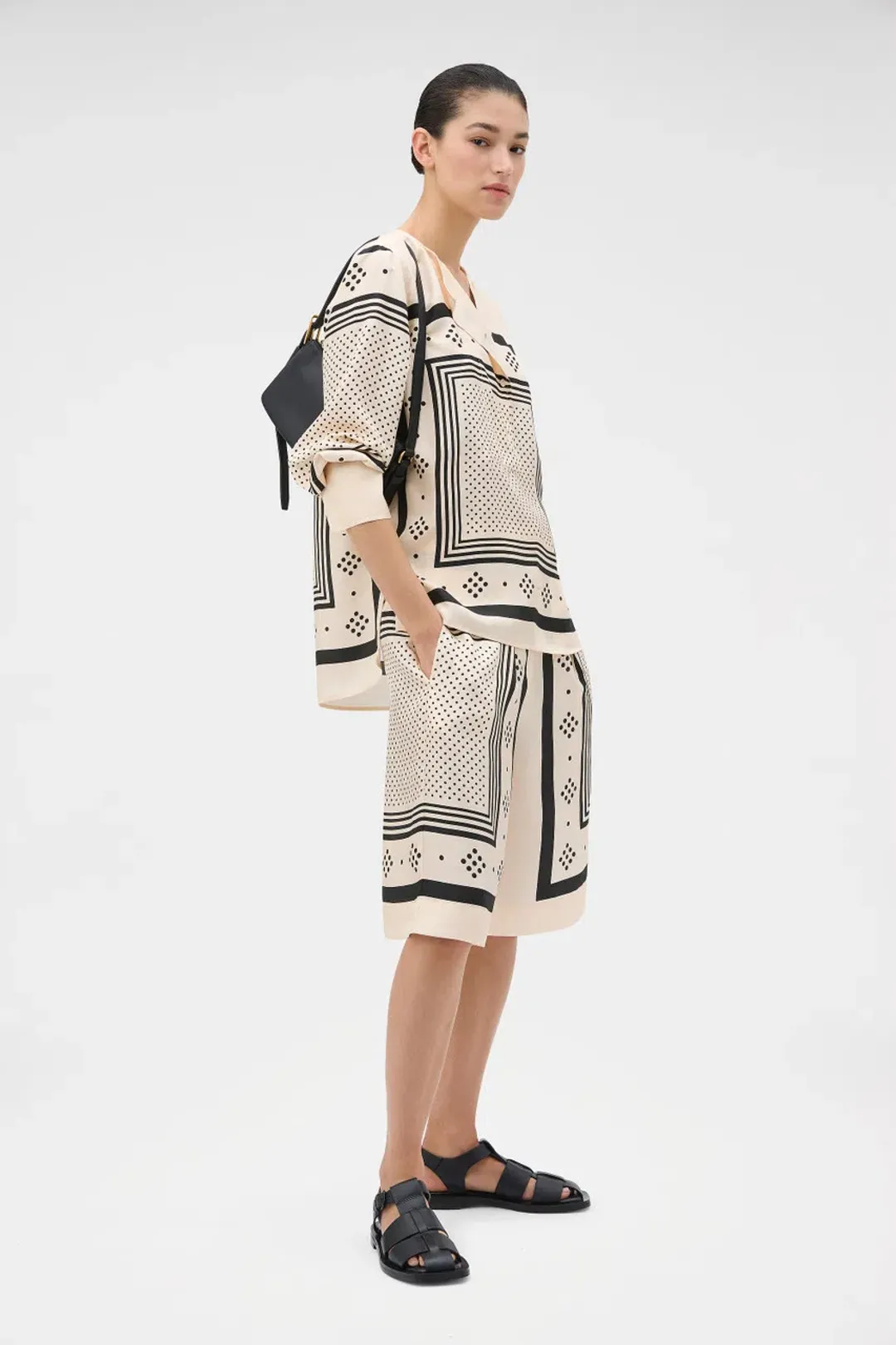 SPOT SCARF PRINT BLOUSE for rent on The Volte - main image